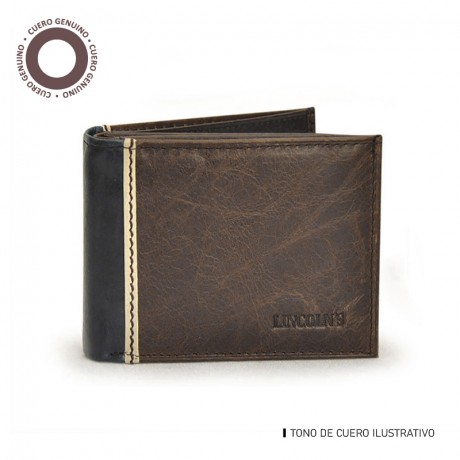 BILLETERA CUERO PERSEO CHOCOLATE