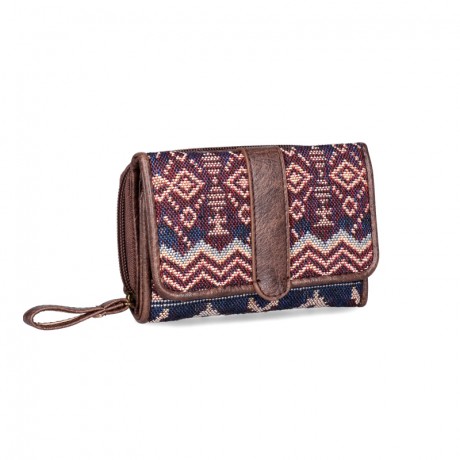 BILLETERA BOHO EMMA DISEÑO ÉTNICO Y TABACO