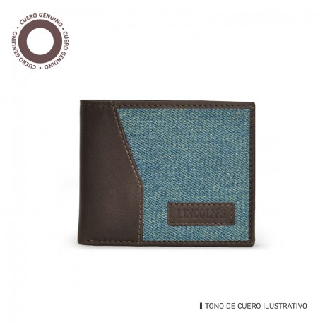 BILLETERA CANVAS EROS TABACO Y JEAN