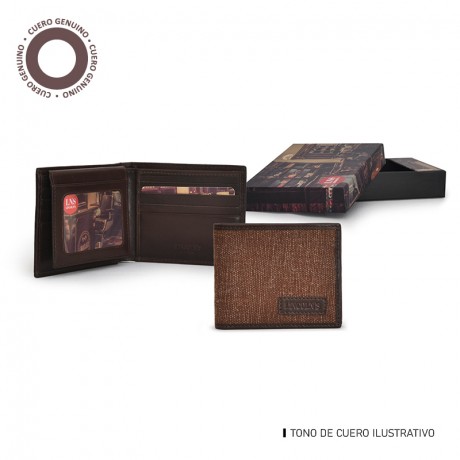 BILLETERA CANVAS DIONISIO TABACO Y HABANO