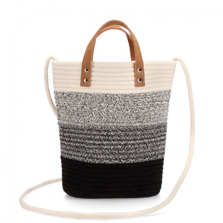 BOLSA MATERA ATENEA DEGRADE CRUDO, GRIS Y NEGRO